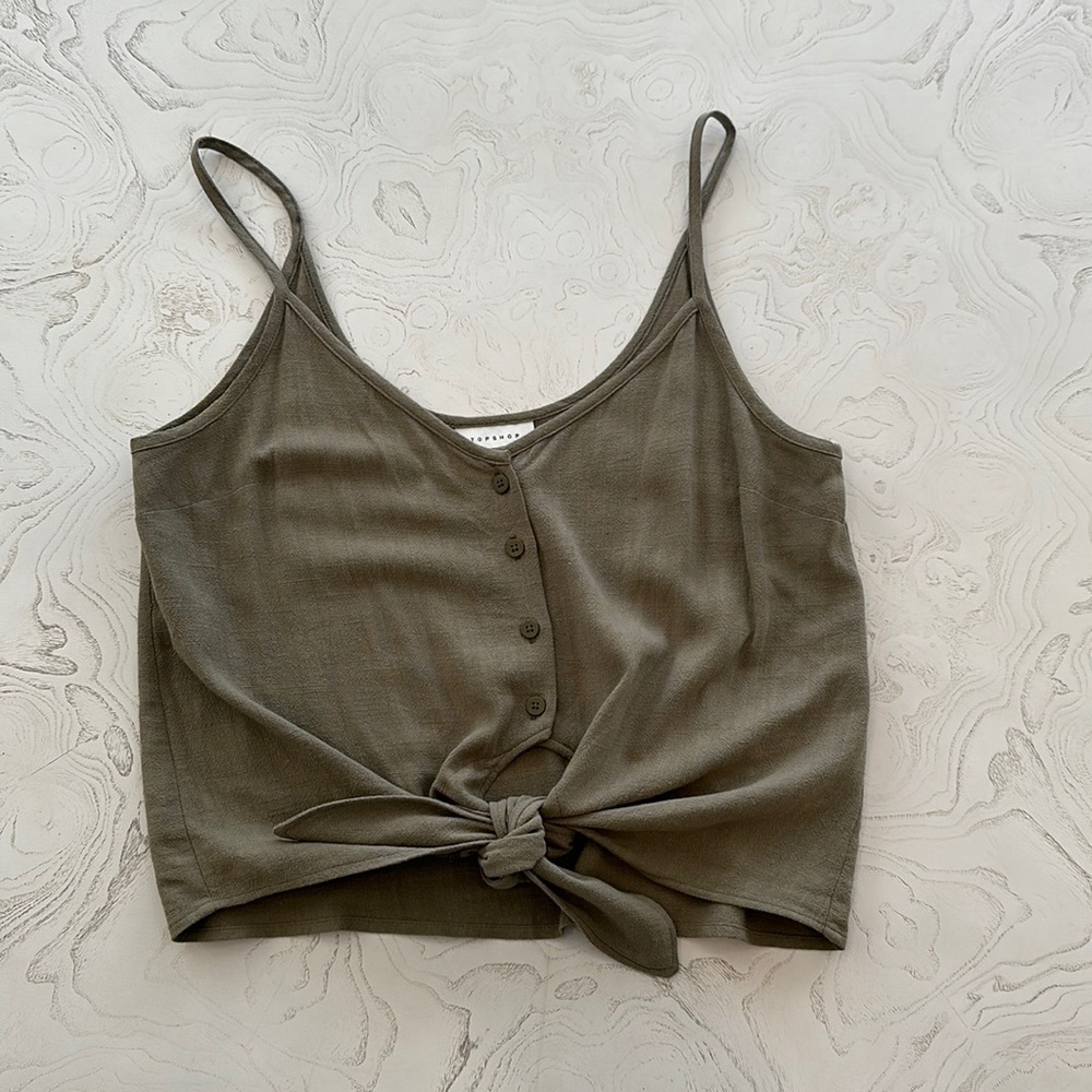 Topshop linen tank